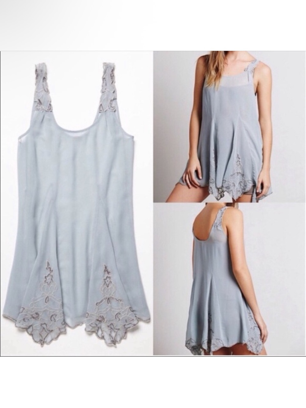 RARE NWT FREE PEOPLE Beads For Days Dress Sheer Boho Swing Sleeveless tunic S